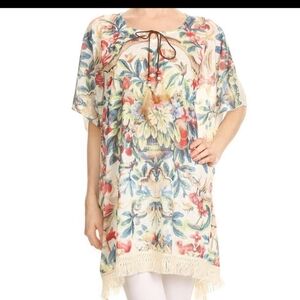 B-16 ❗FINAL Poncho Tunic osfm Size 8-12 BOHO